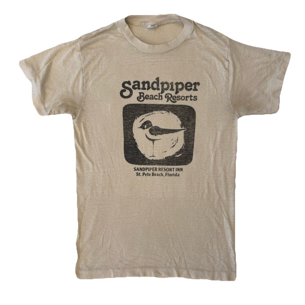 Sandpiper Beach Resorts Vintage Loved Soft Tee Retro 70s Mens Size Medium Cotton